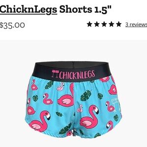 NWT Chicknlegs running shorts